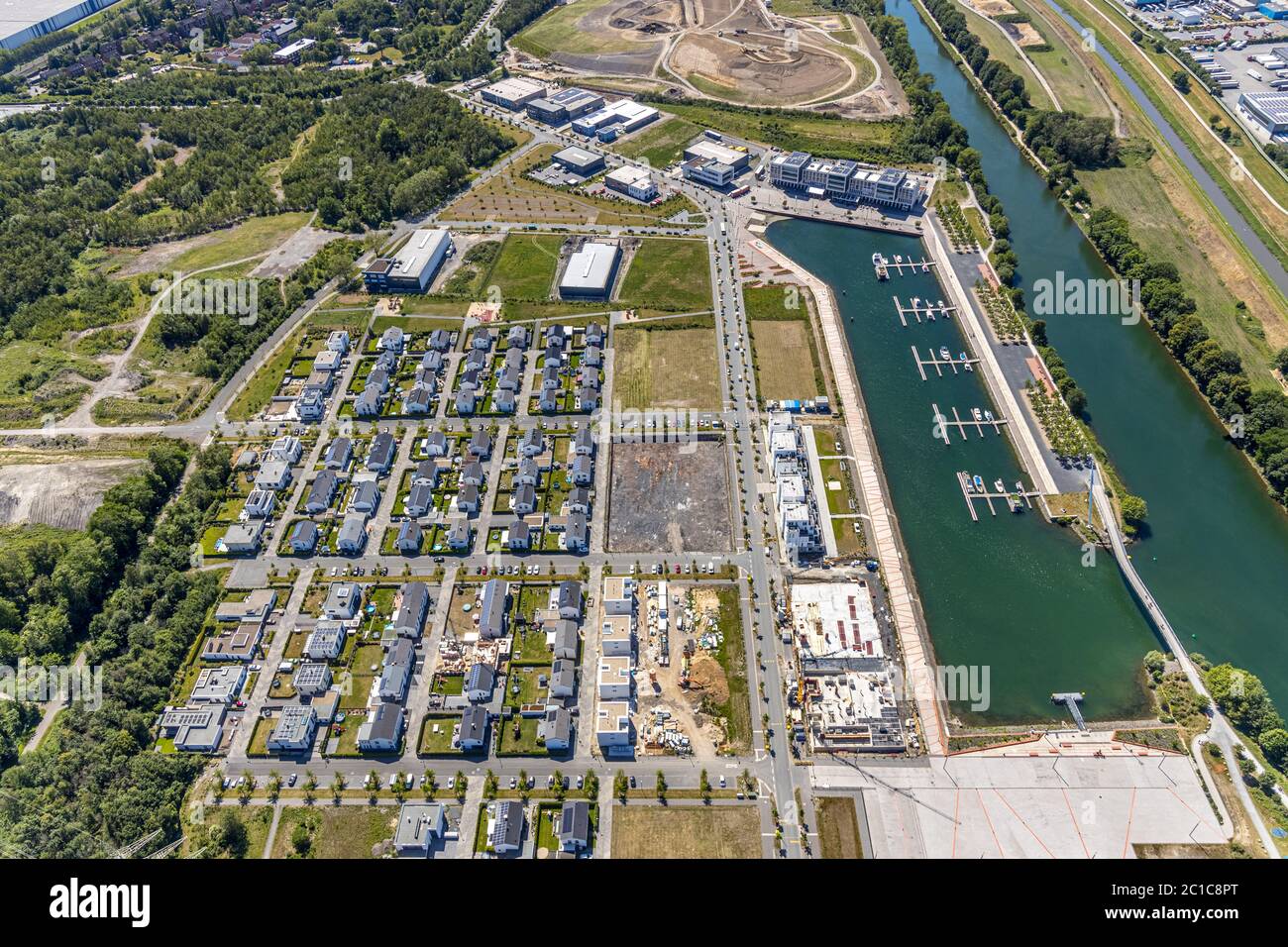 Photographie aérienne, Marina, quartier du port de Graf Bismarck, zone