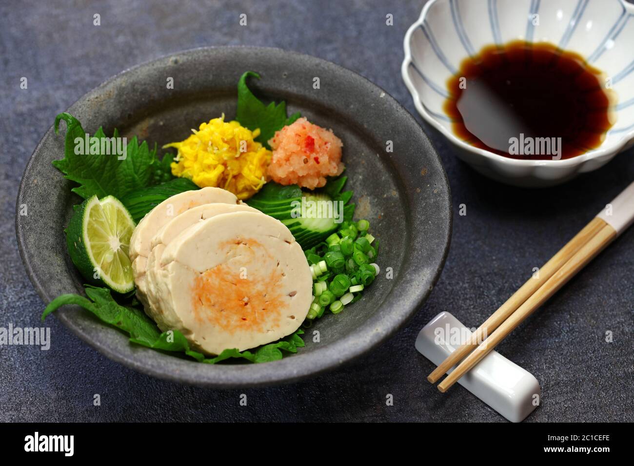l'ankimo est un plat japonais fait avec du foie de lotte. Banque D'Images