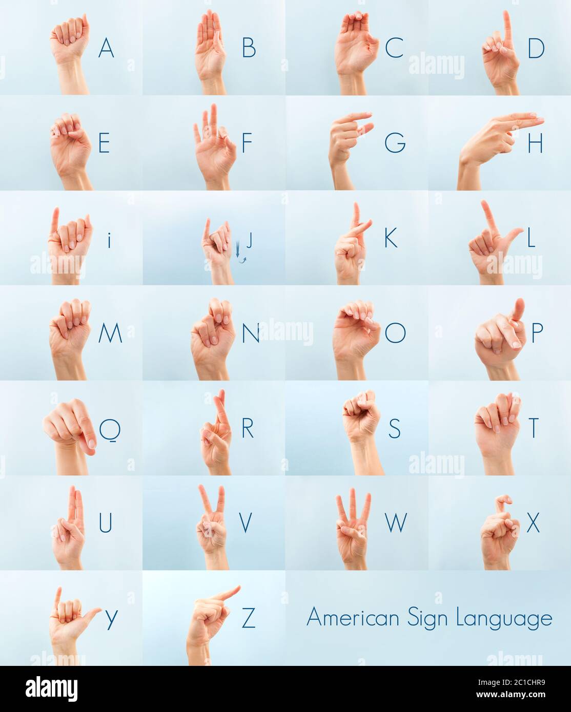 La langue des signes américaine. Banque D'Images