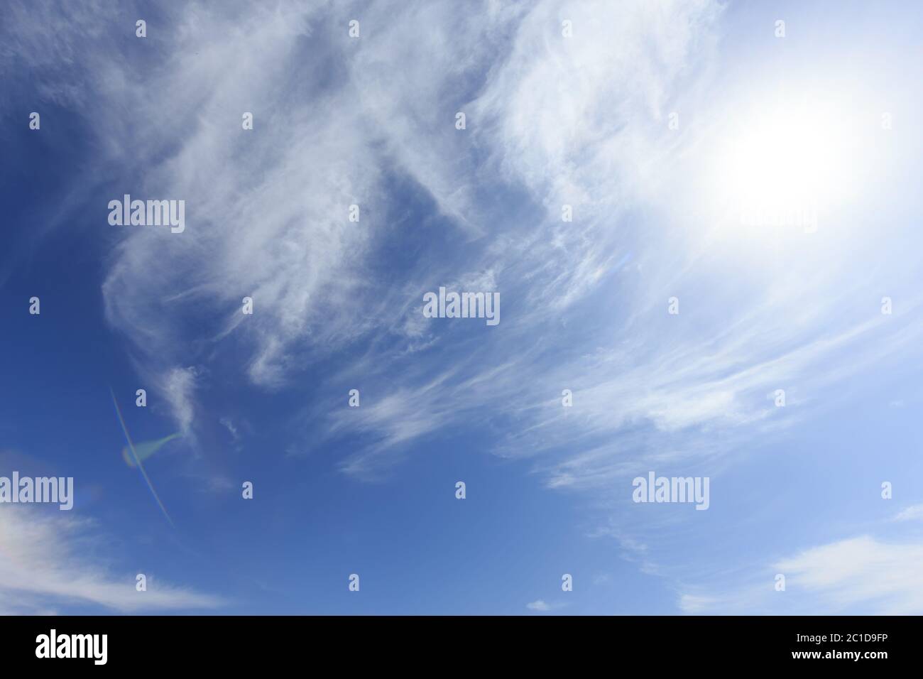 nuages de ciel bleu Banque D'Images