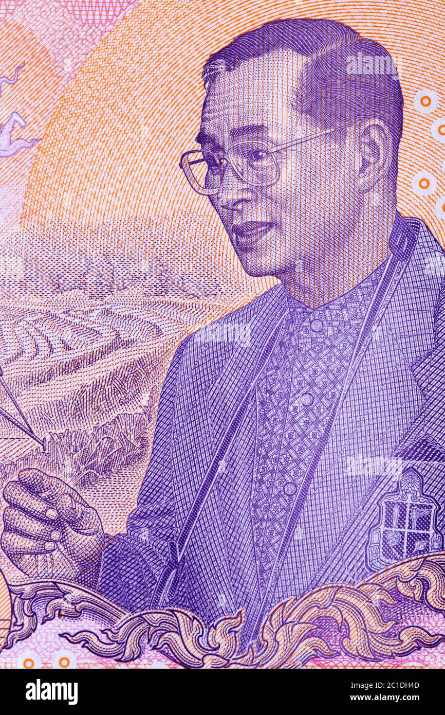 Bhumibol Adulyadej - Rama IX, un portrait Banque D'Images