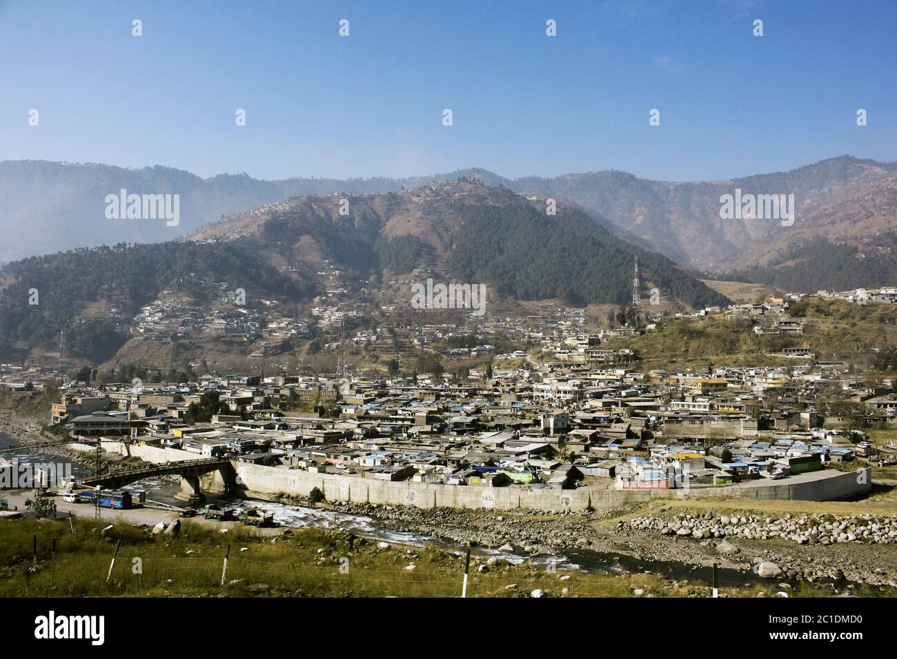 Belle vue sur la ville de Balakot dans la division Hazara, khyber pakhtunkhwa, Pakistan 26/12/2016 Banque D'Images