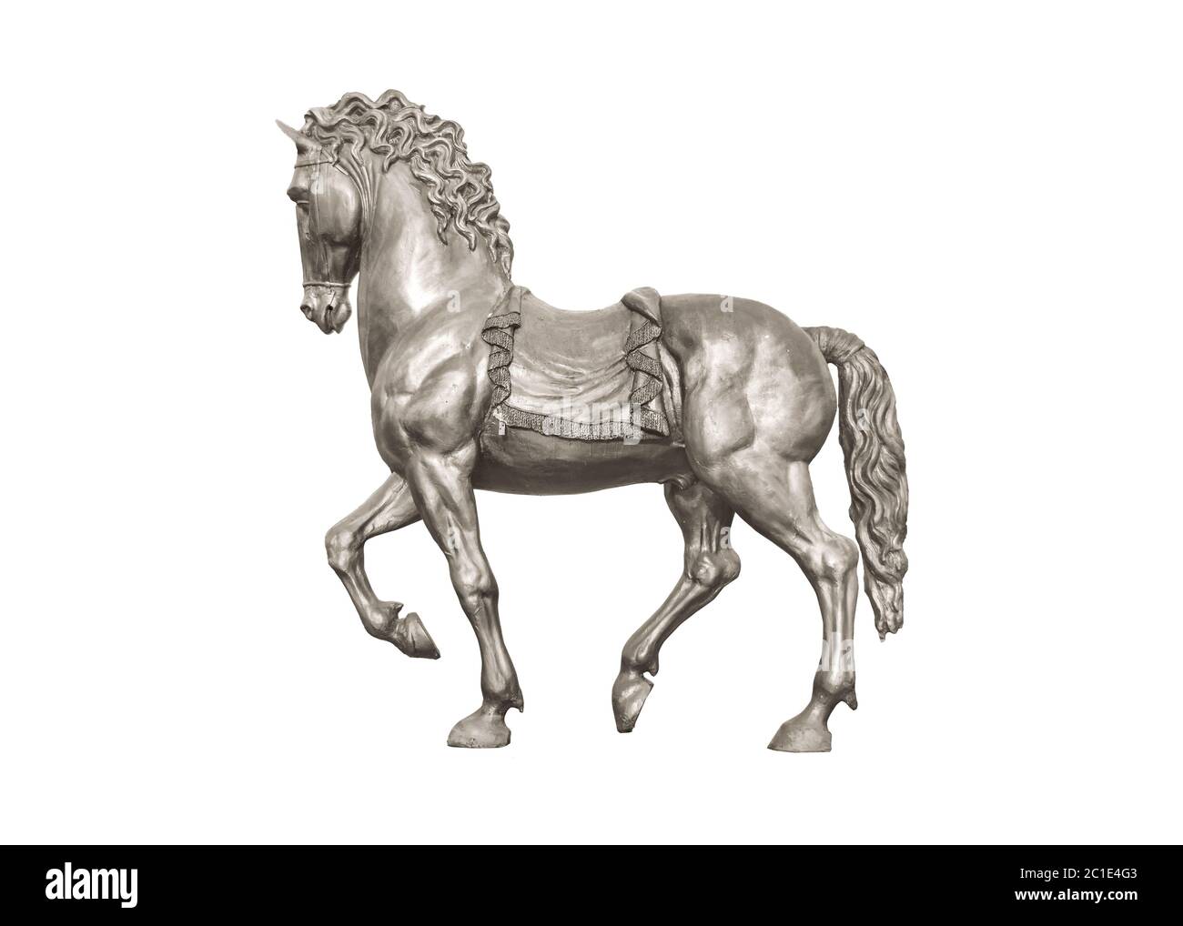 Sculpture de cheval photo isolée Banque D'Images