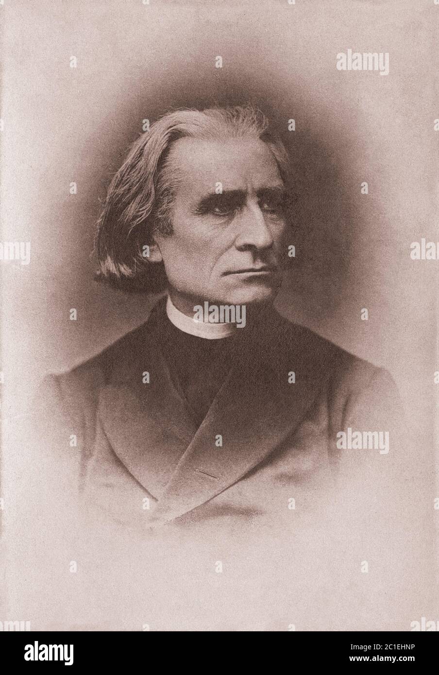 Franz Liszt (Liszt Ferencz, dans l'usage moderne Liszt Ferenc 1811 – 1886) est un compositeur hongrois, pianiste virtuose, chef d'orchestre, professeur de musique, arrangeur, Banque D'Images