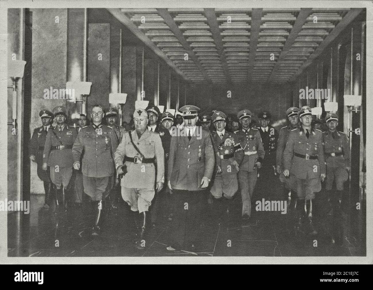 La période de la Seconde Guerre mondiale. Rencontre entre Hitler et Mussolini. Banque D'Images