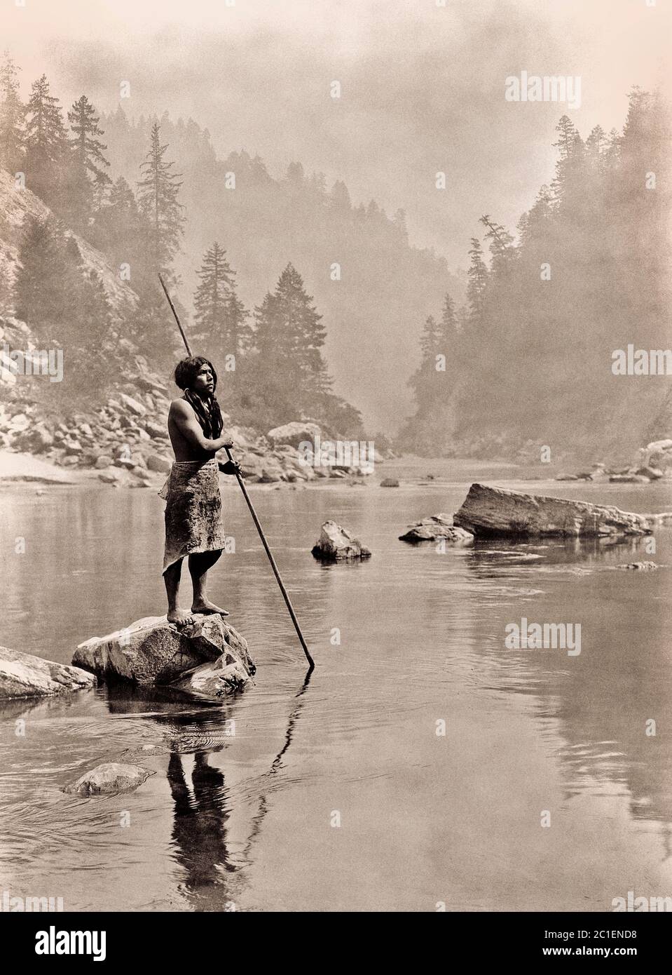 Une journée fumée au Sugar Bowl. Par Edward S. Curtis Banque D'Images