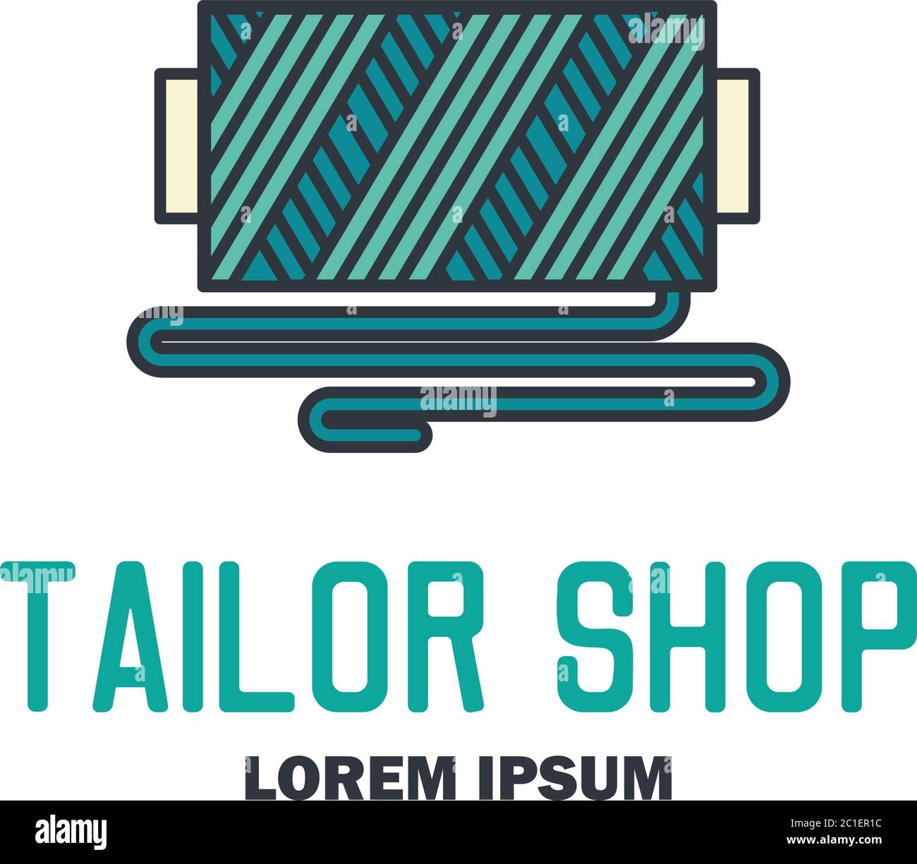 logo textile avec espace de texte pour votre slogan / ligne de balise, illustration vectorielle Illustration de Vecteur