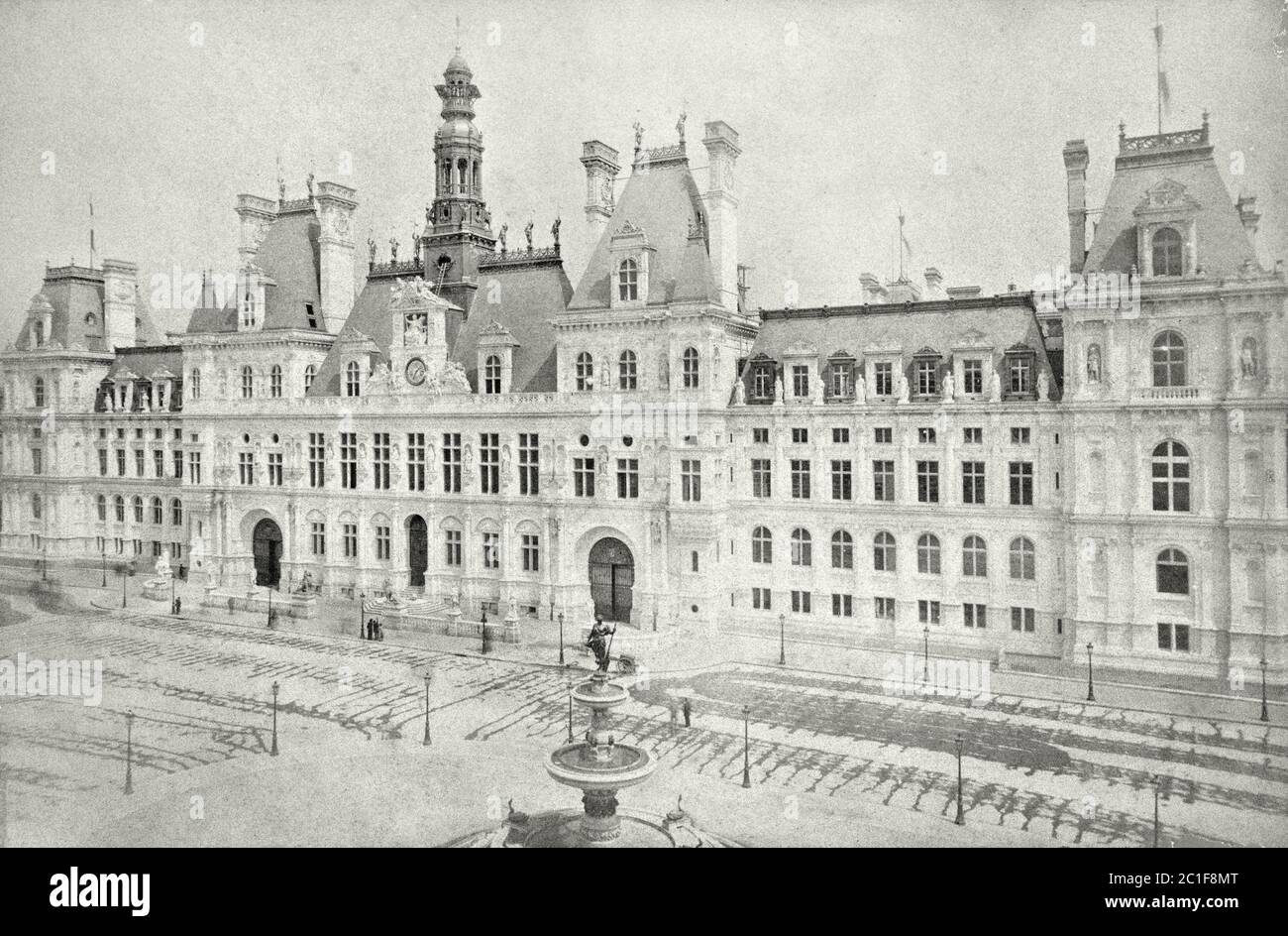 Hôtel de ville. Paris. France. Reconstruit en 1874-1882 par Ballu et Deperthes. Banque D'Images