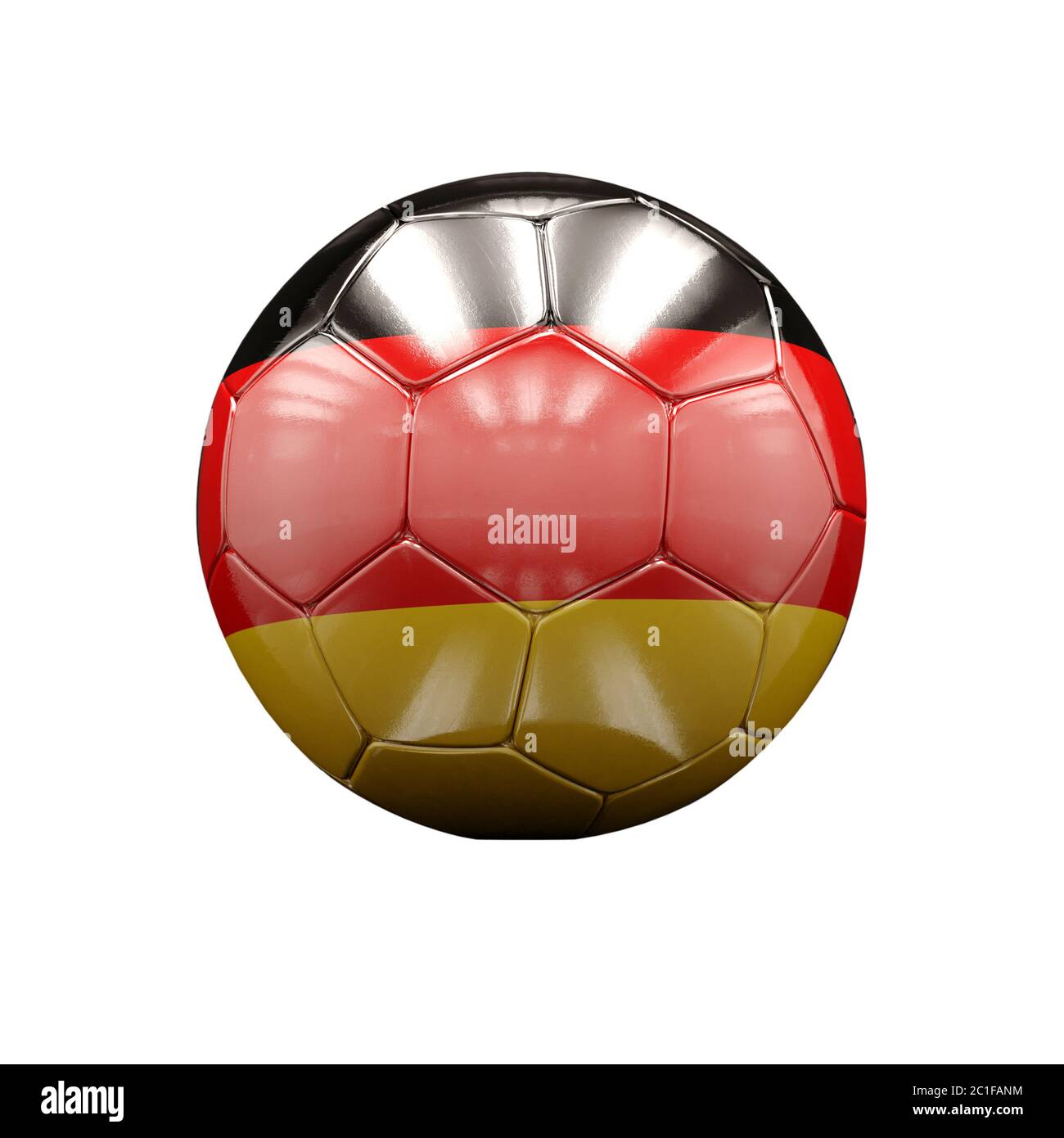 ballon de football 3d avec drapeau allemand Banque D'Images