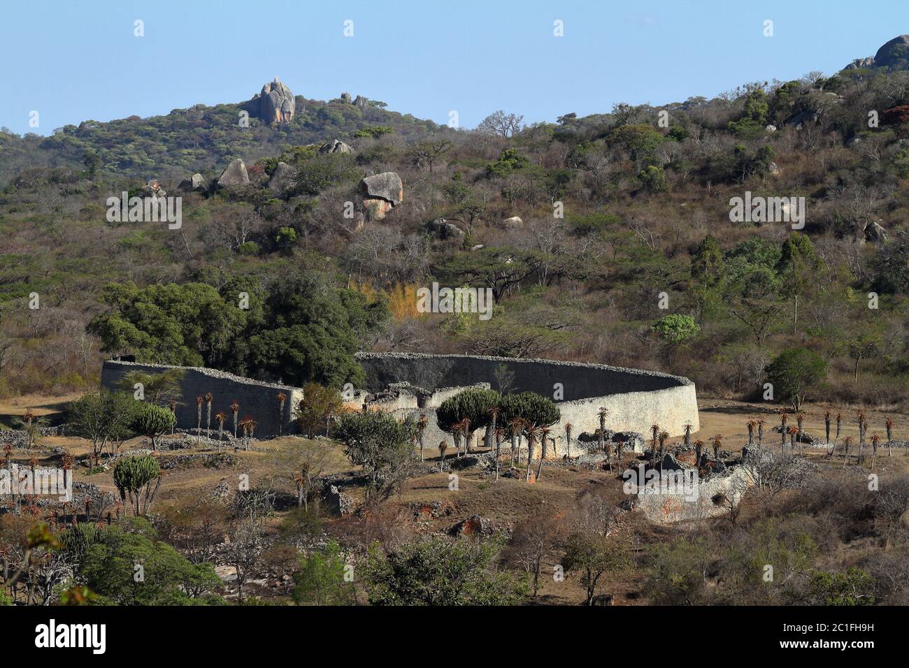 Les ruines du Grand Zimbabwe en Afrique Banque D'Images