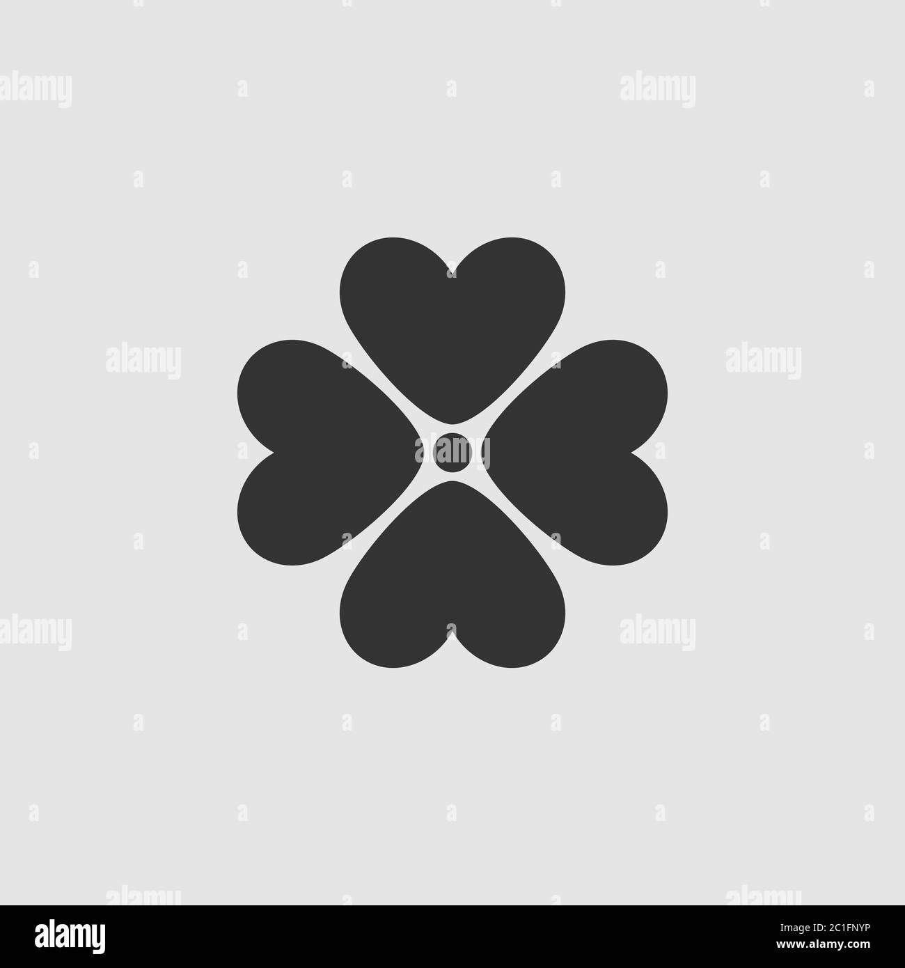 Icône de fleur plate. Pictogramme noir sur fond gris. Symbole d'illustration vectorielle Illustration de Vecteur