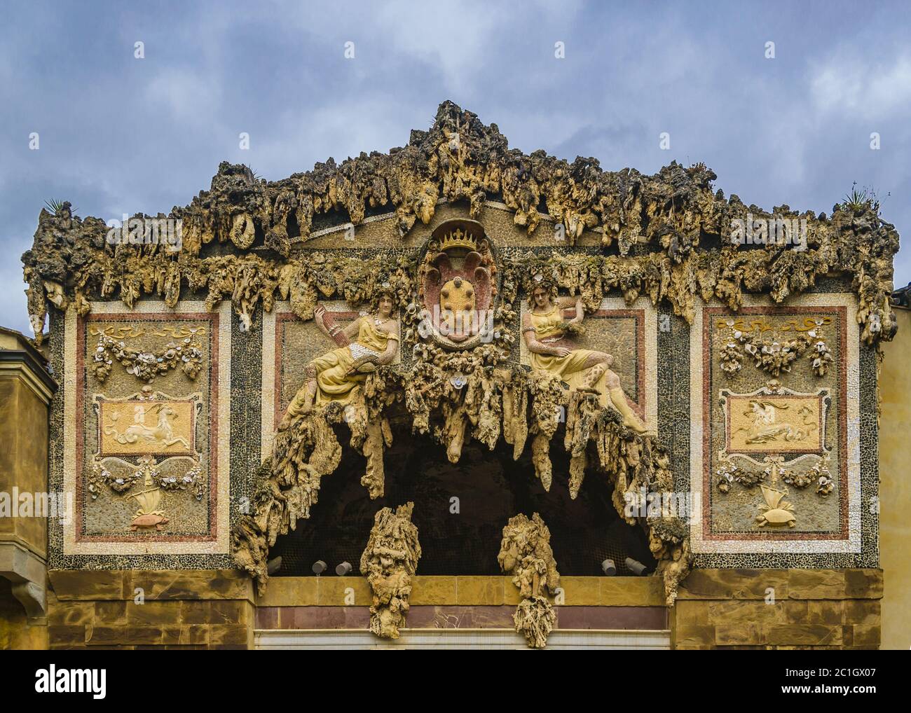 Grotta del Buontalenti, jardin de Boboli, Florence Banque D'Images