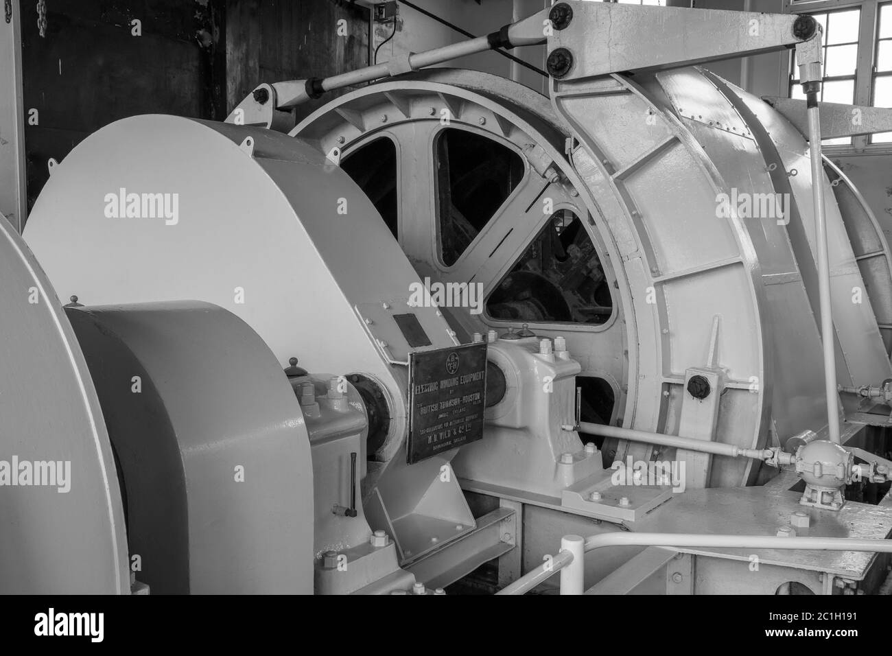 Pendeen.Cornwall.United Kingdom.février 20 2020.le matériel de bobinage est exposé dans la maison de bobinage de la mine d'étain Geevot à Cornwall Banque D'Images