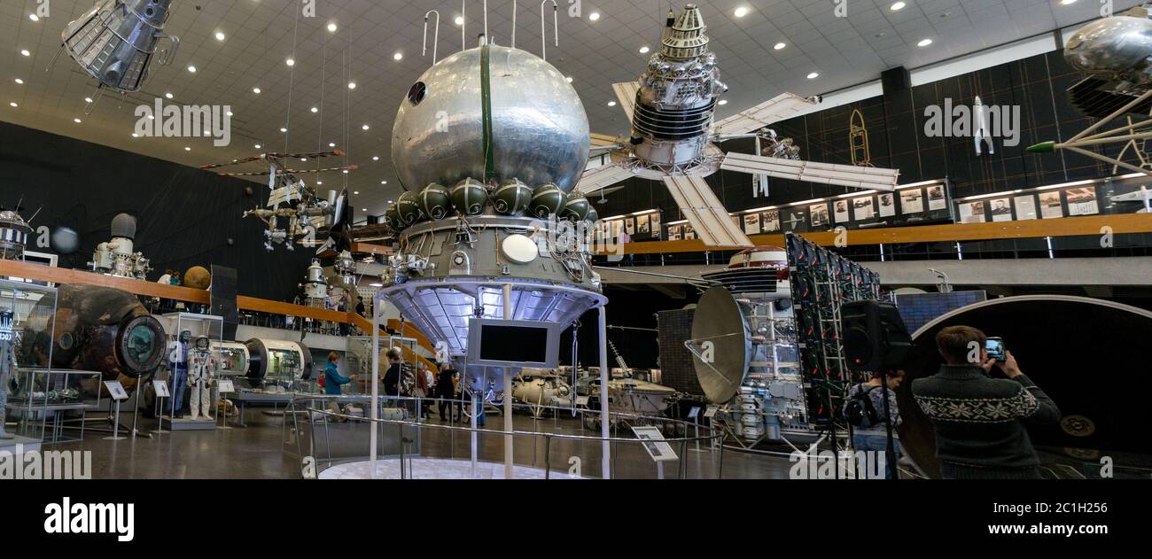 Kaluga, Russie, 17 septembre 2017 : intérieur du musée de l'aéronautique dans la ville de Kaluga Banque D'Images