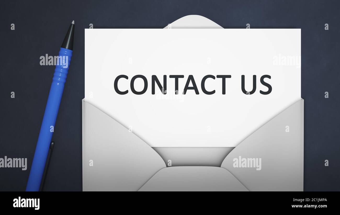 une enveloppe avec nous contacter Banque D'Images