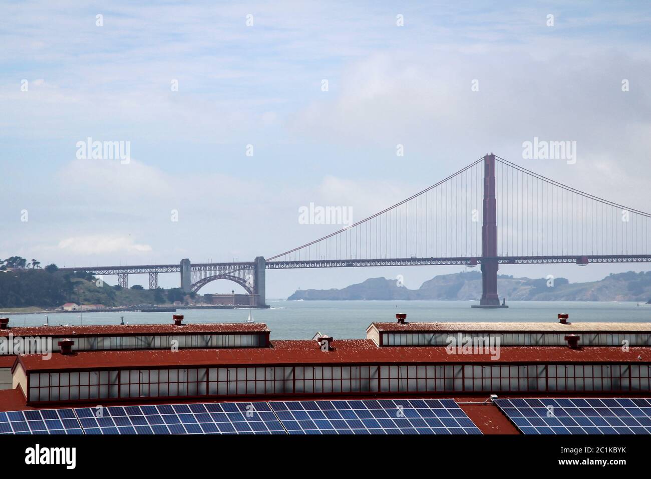 Vue sur San Francisco, la baie de San Francisco, la prison d'Alcatraz Banque D'Images