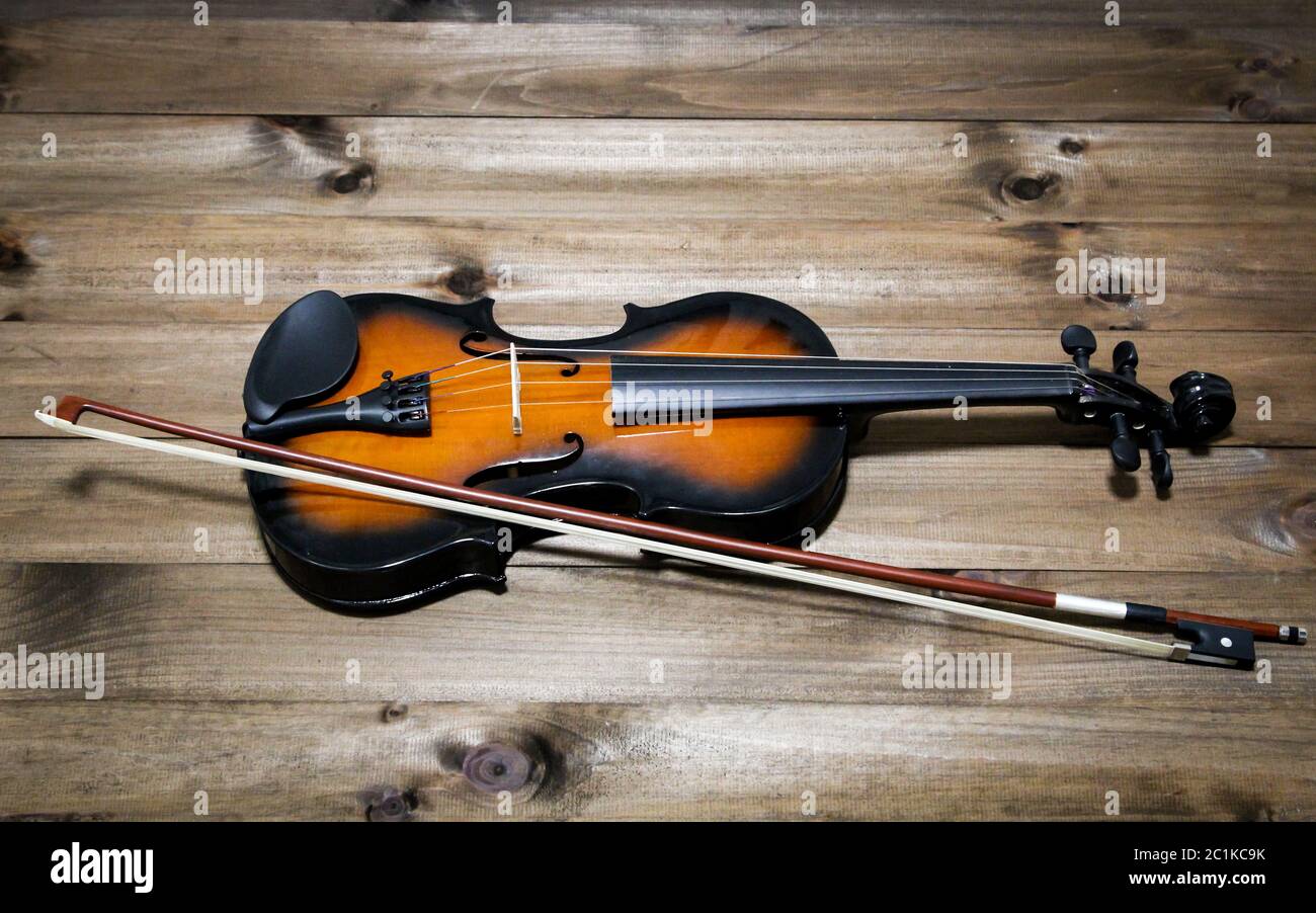 Détail d'un violon Banque D'Images