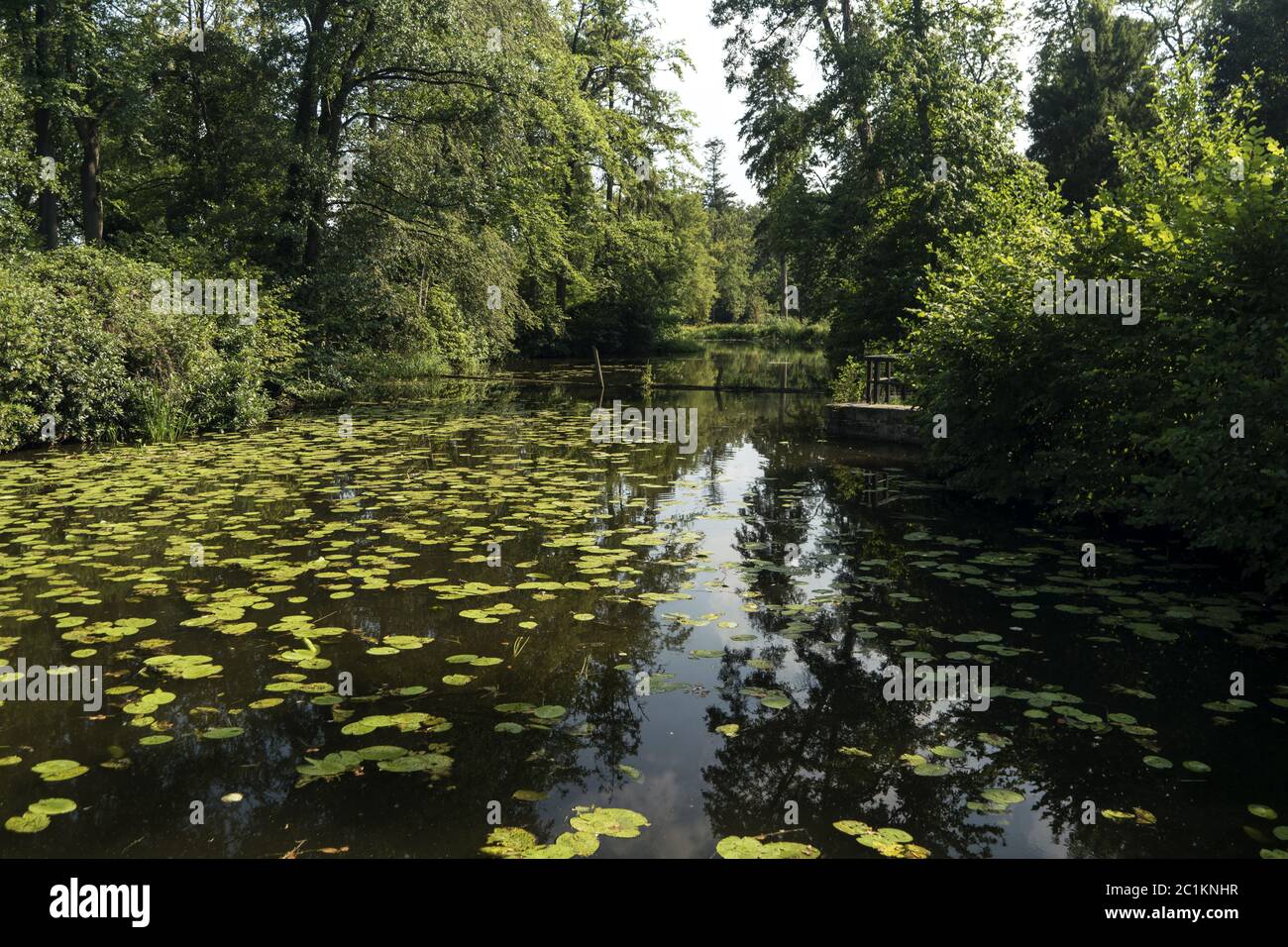 LANDGOED SINGRAVEN, PAYS-BAS - 31 JUILLET 2018 : le domaine de Singraven est situé de manière unique le long de la Banque D'Images