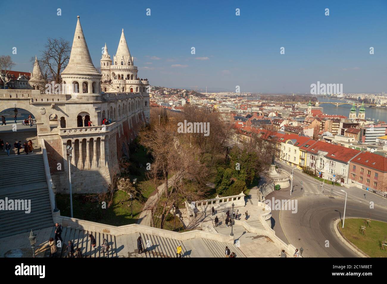 Bastion historique de Fishermans à Budapest, Hongrie Banque D'Images