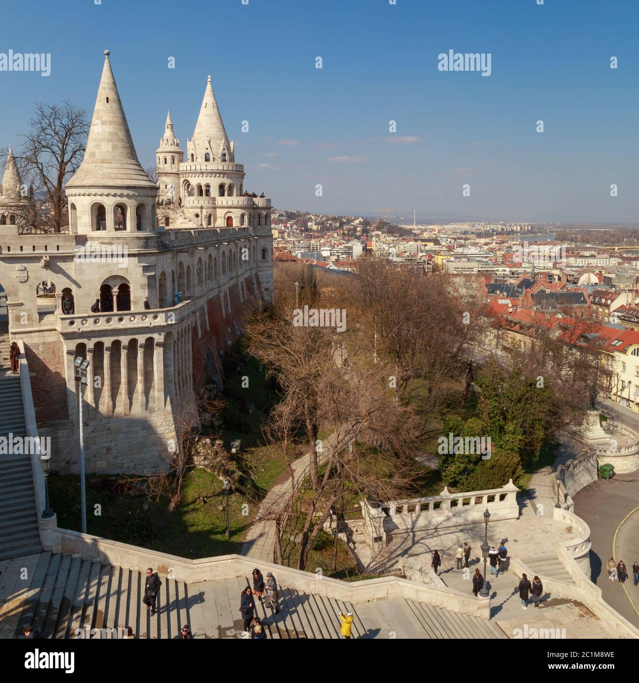 Bastion historique de Fishermans à Budapest, Hongrie Banque D'Images