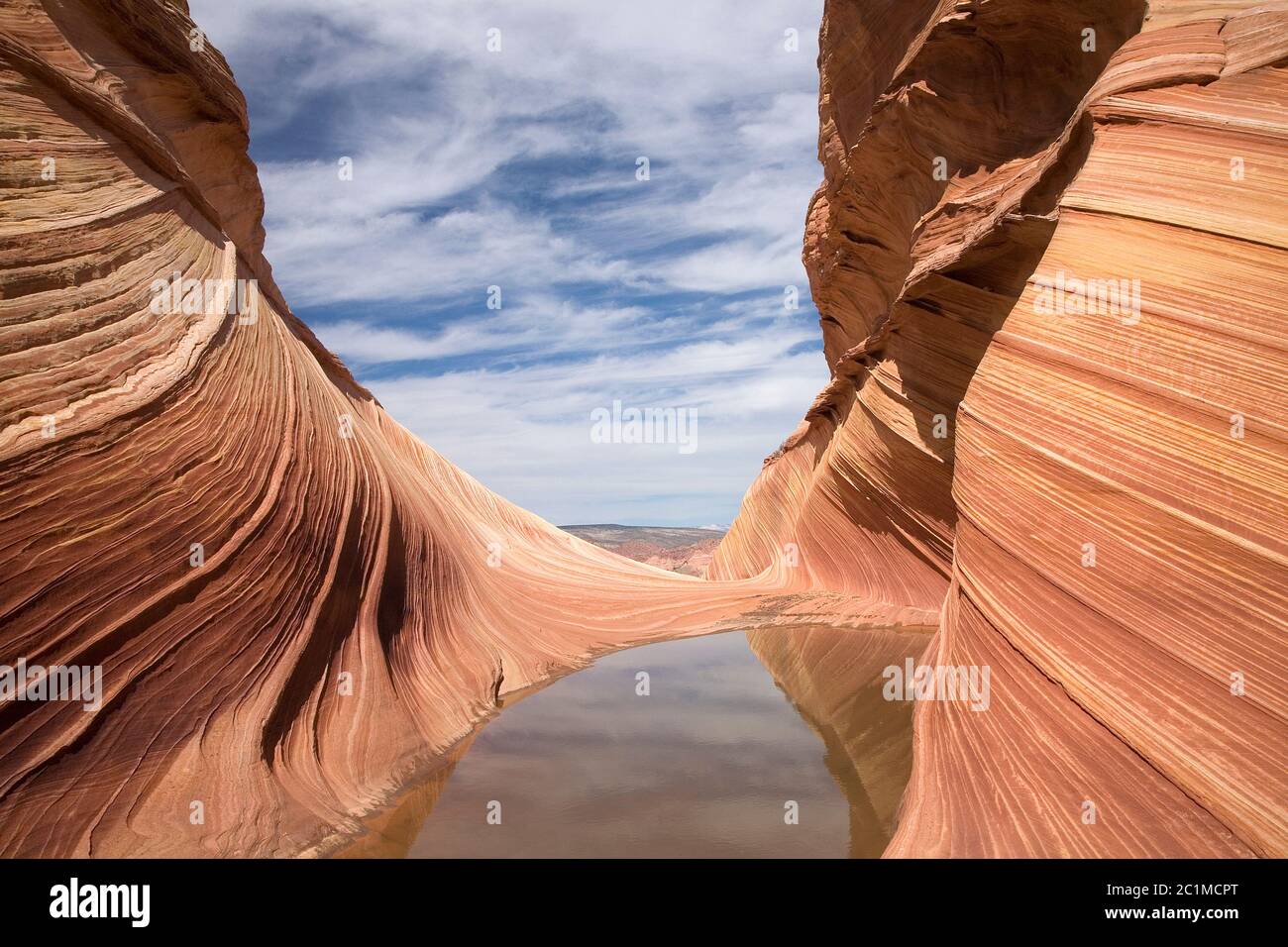 The Wave, Coyote Buttes North, Paria Canyon Verillion Cliffs Wilderness, Arizona, États-Unis Banque D'Images