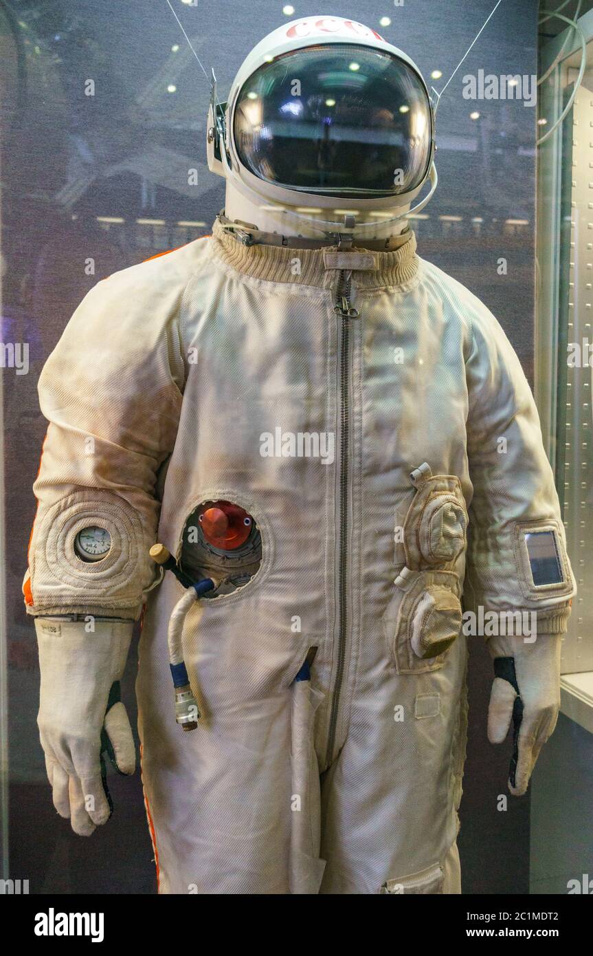 Kaluga, Russie, 17 septembre 2017 : astronaute russe dans le musée spatial de Kaluga Banque D'Images