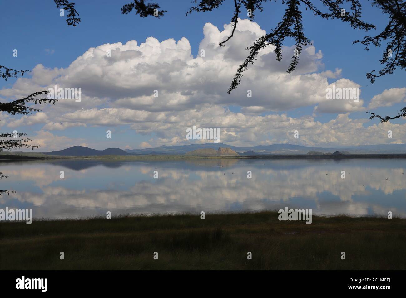 Lake Elmenteita dans la vallée du Grand Rift au Kenya Banque D'Images