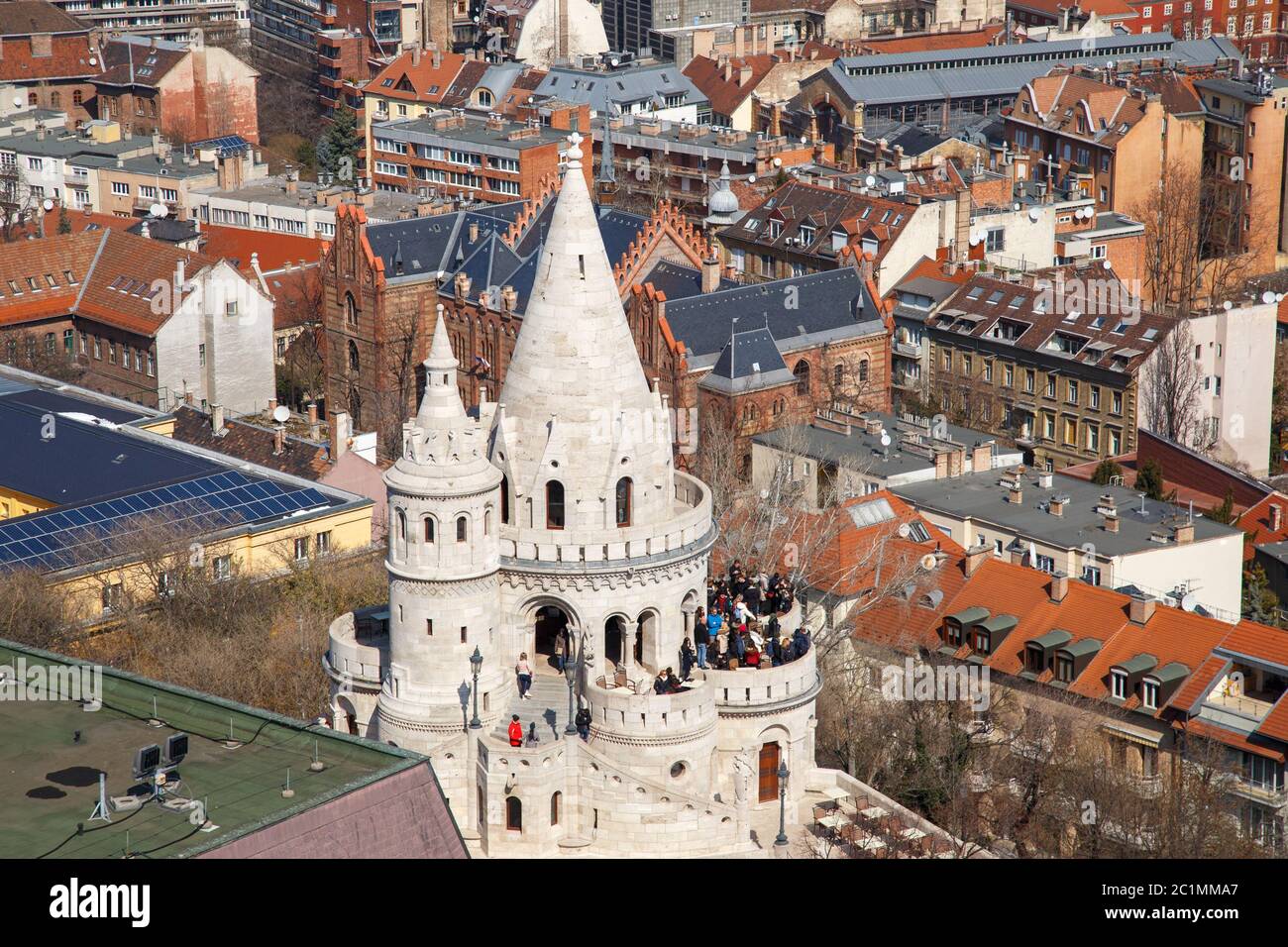 Bastion historique de Fishermans à Budapest, Hongrie Banque D'Images