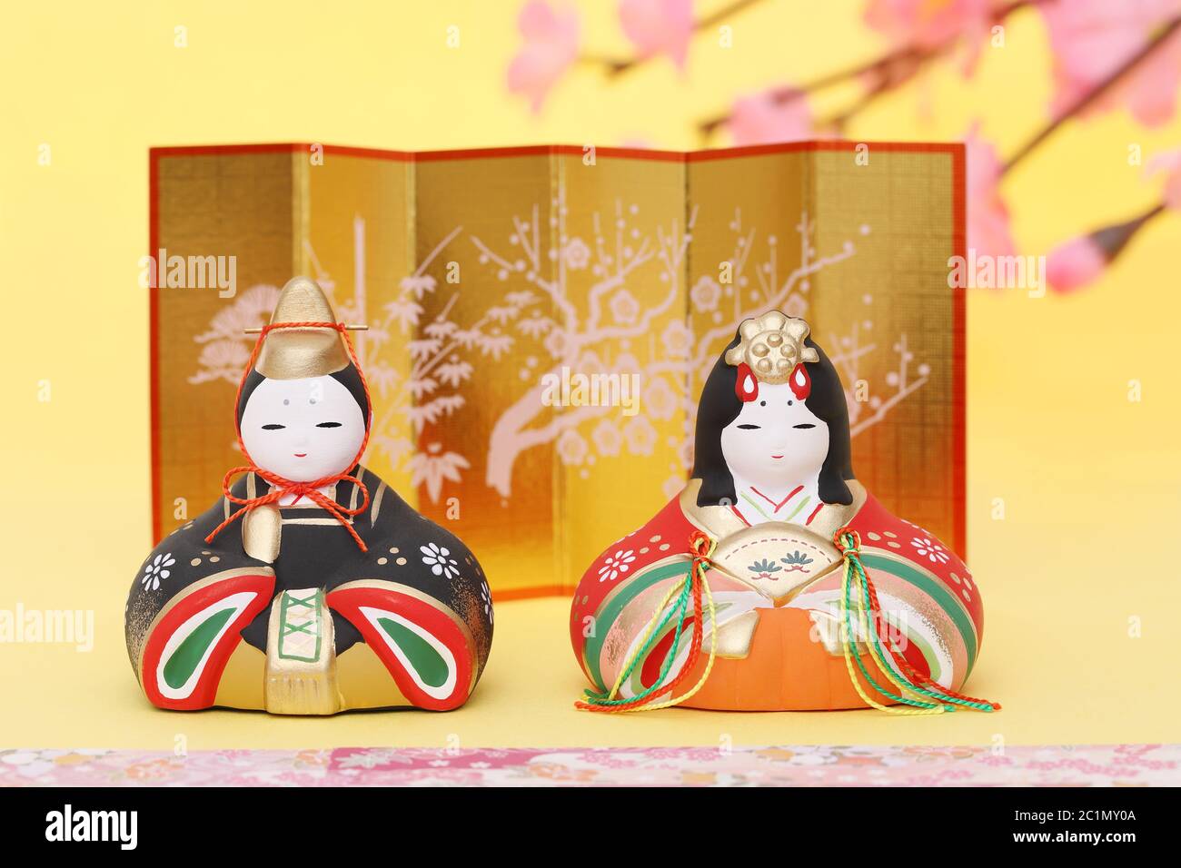 Poupées japonaises traditionnelles utilisées pour un festival pour les filles Banque D'Images