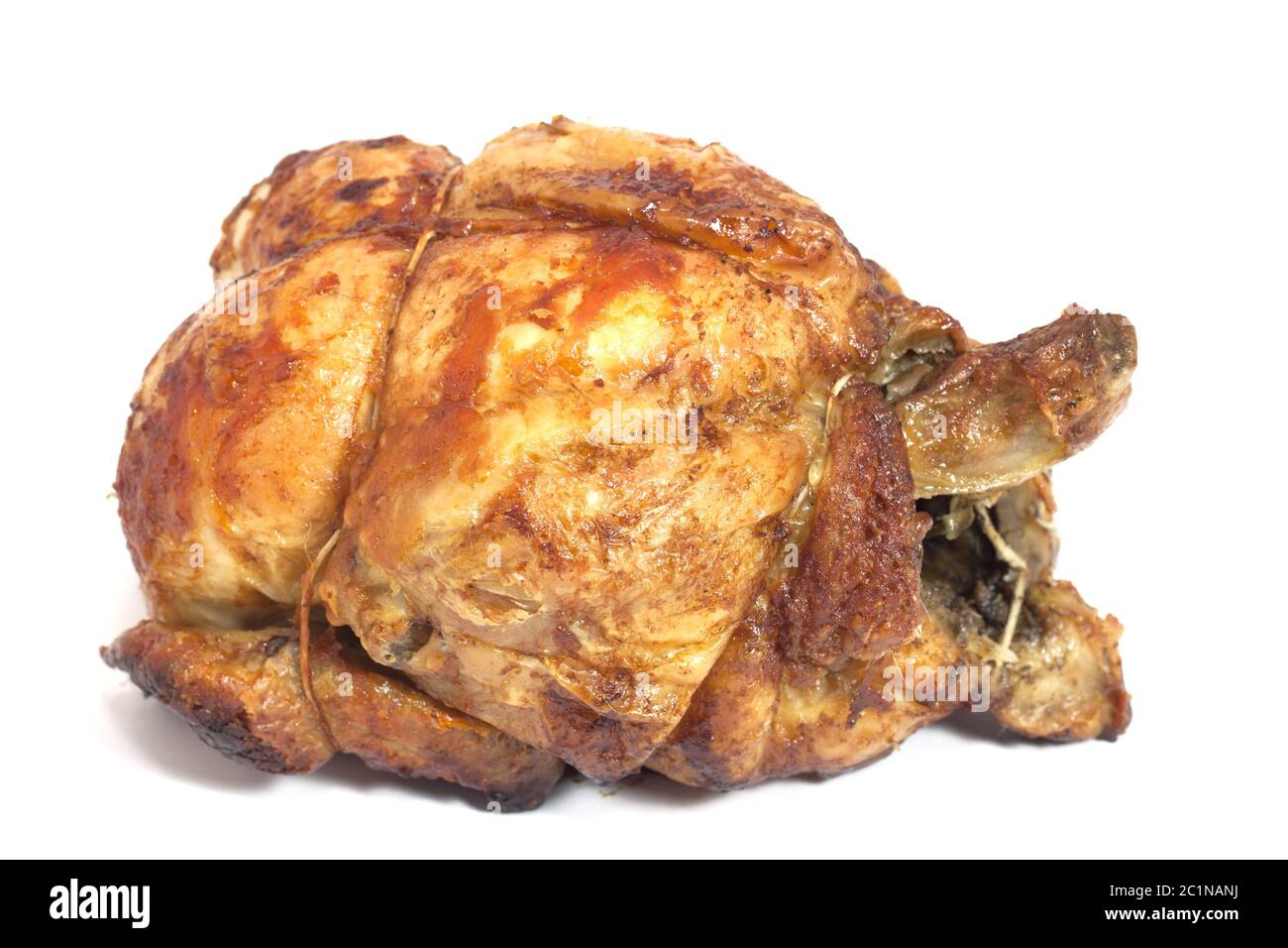 poulet grillé bruni à reliure lente Banque D'Images