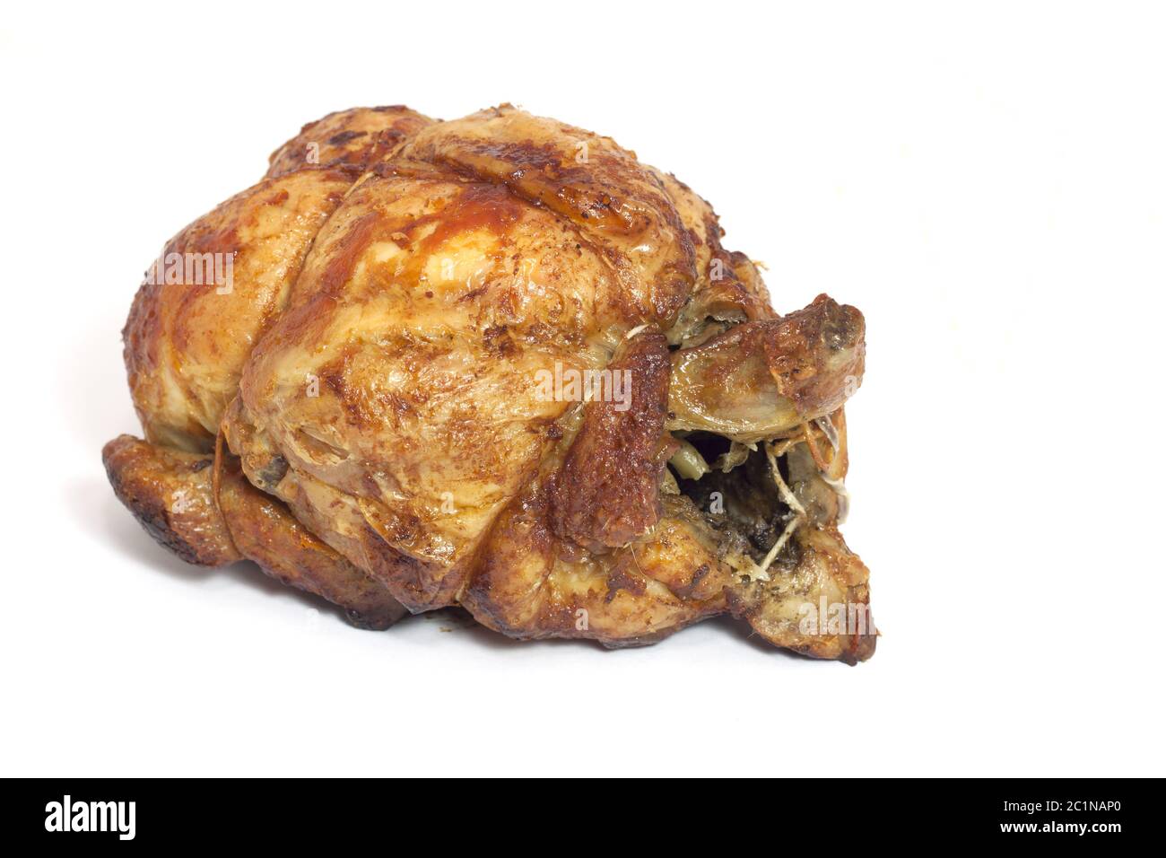 poulet grillé bruni à reliure lente Banque D'Images