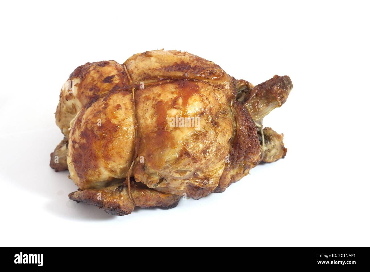 poulet grillé bruni à reliure lente Banque D'Images