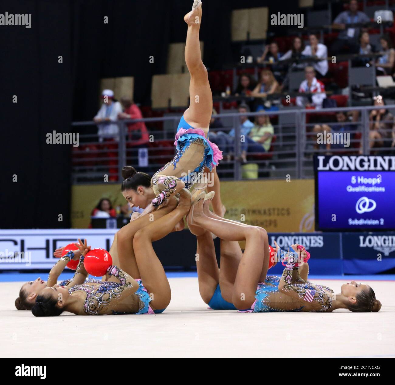 Équipe États-Unis d'Amérique gymnastique rythmique Banque D'Images