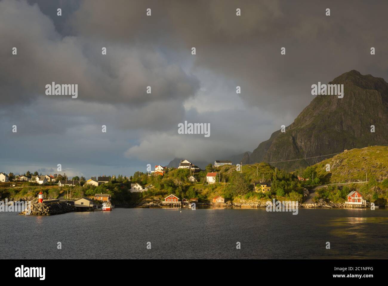 Village de Moskenes îles Lofoten Norvège Banque D'Images