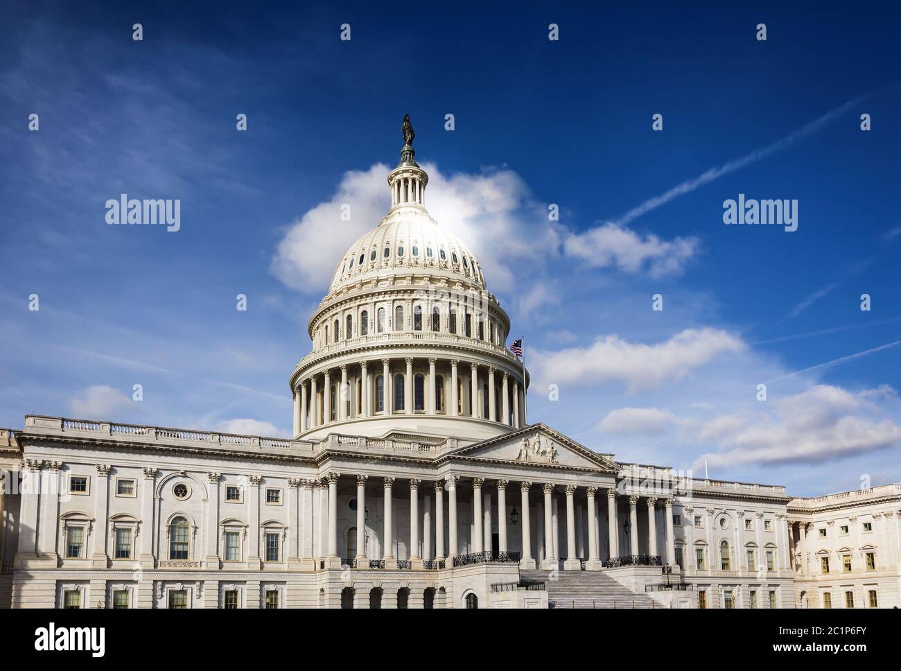 Façade du Congrès des États-Unis sur Capitol Hill, Washington DC Banque D'Images