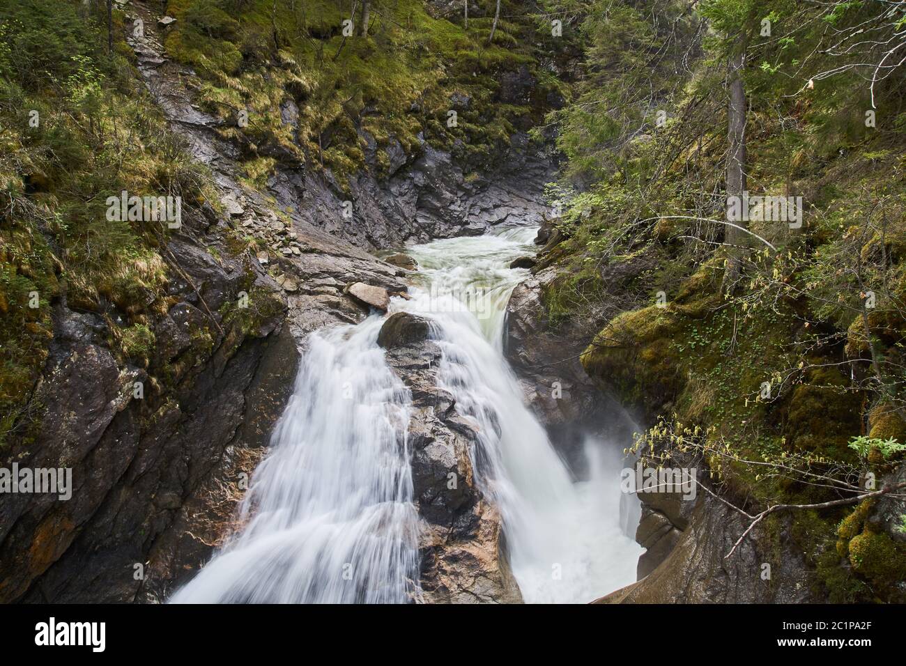 Chutes d'eau de Krimml - vue mondialement célèbre en Autriche Banque D'Images