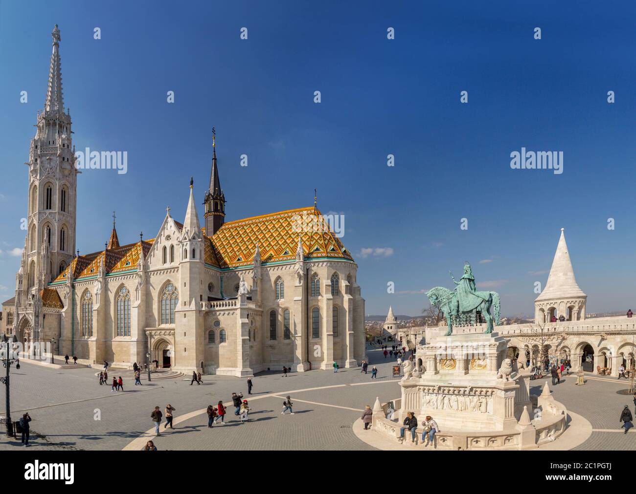 Budapest, Hongrie - 22 mars 2018 : Eglise Saint-Matthias à Budapest. Un des principaux temples de Hongrie Banque D'Images