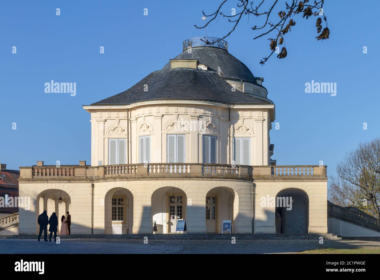 Château de solitude, bâtiment principal, Stuttgart, vue latérale de l'allemagne, novembre Banque D'Images