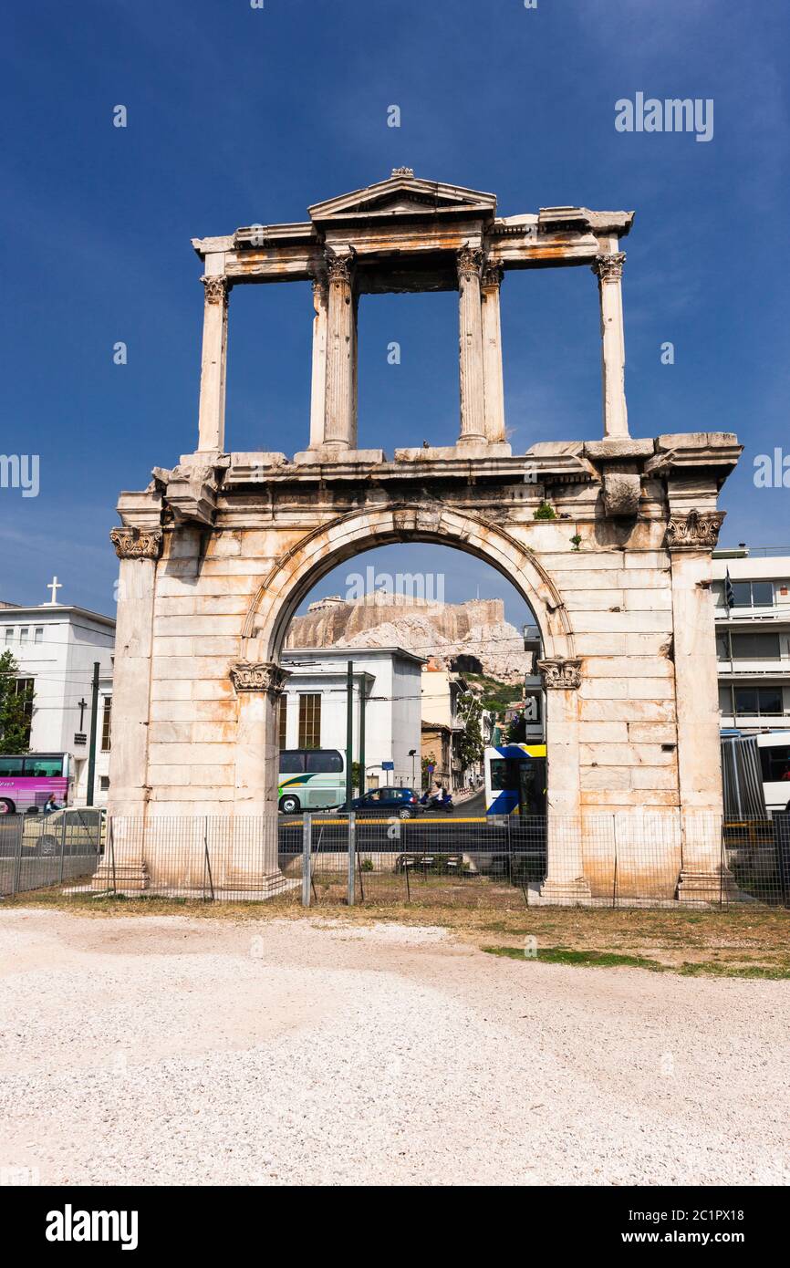 Arche d'Hadrien,Arche d'Hadrien,porte d'Hadrien, porte d'Hadrien,Athina,Grèce,Europe Banque D'Images