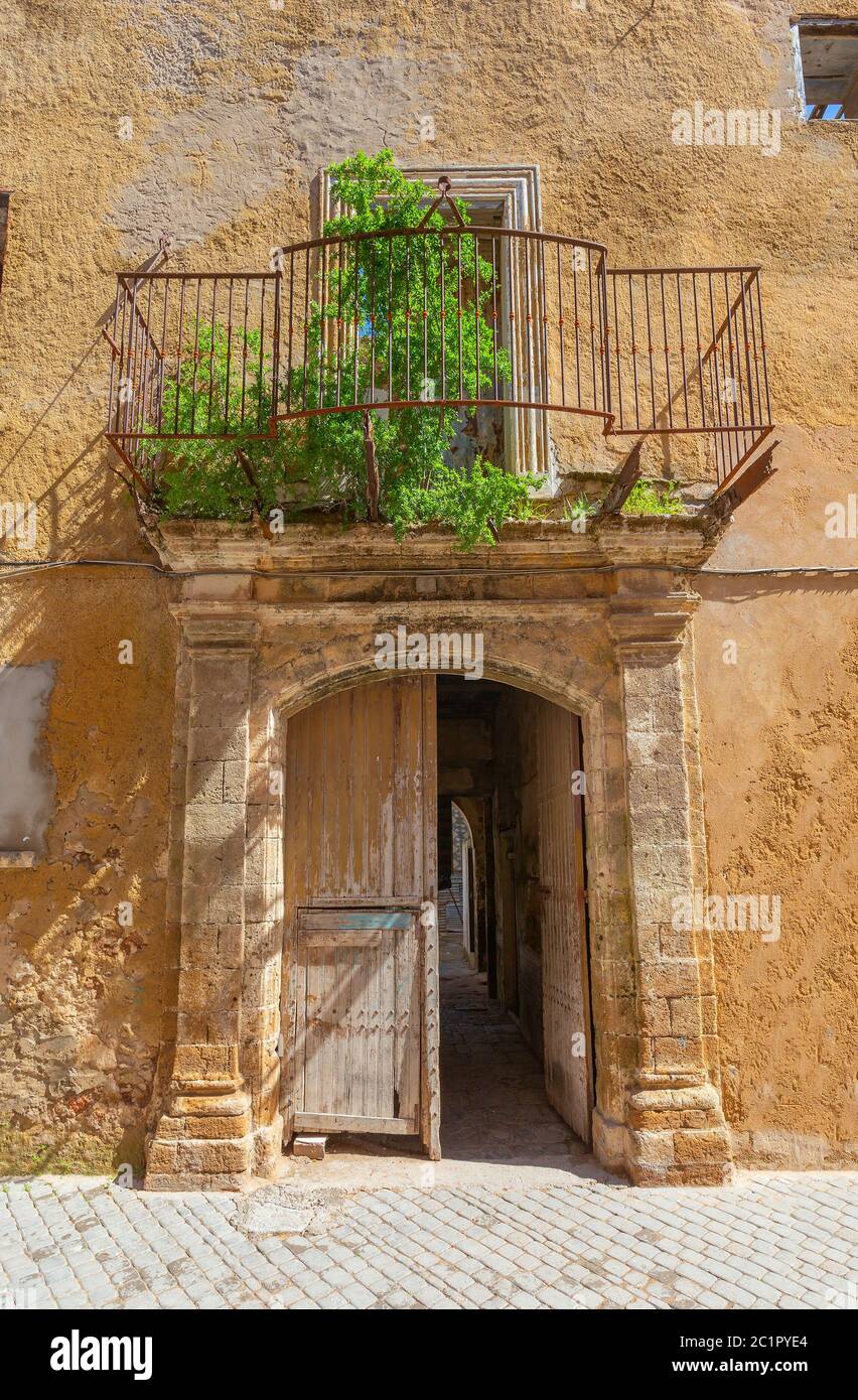 Porte dans l'ancien mur fort El Jadida Maroc Banque D'Images