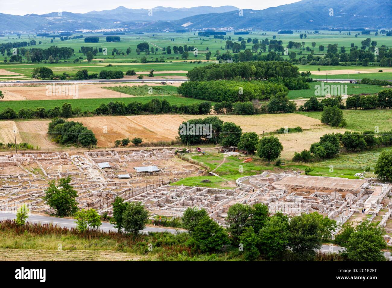 Site archéologique de Philippi, roi Philippe II Filippoi, banlieue de Kavala, Macédoine orientale et Thrace, Grèce, Europe Banque D'Images