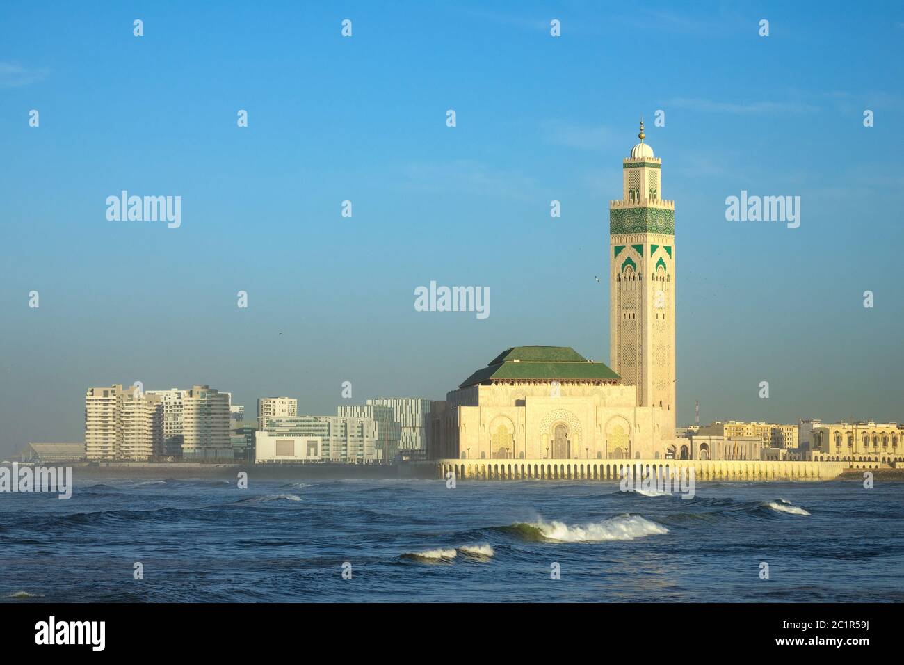 Mosquée Hassan II à Casablanca Maroc Banque D'Images