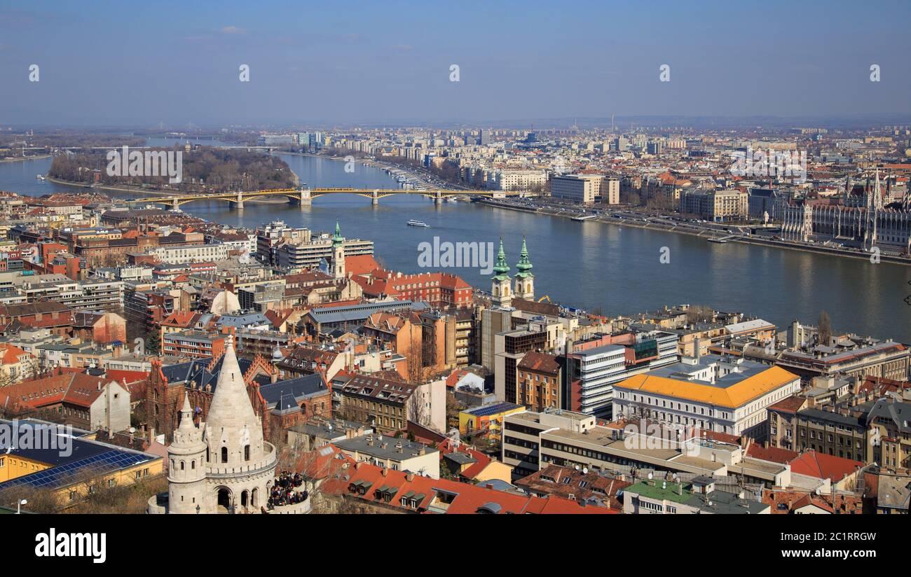 Budapest - panorama du Château Banque D'Images