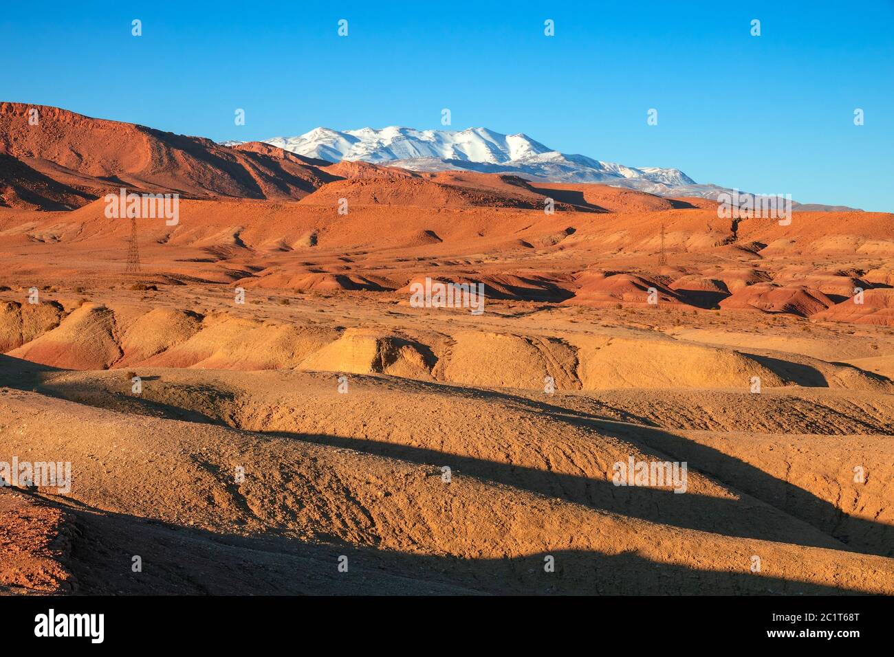 Paysage dans les montagnes de l'Atlas au Maroc Banque D'Images