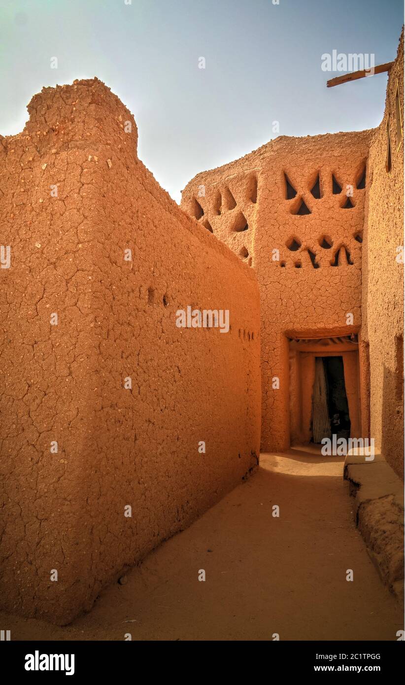 Vue intérieure d'ancienne boulangerie traditionnelle,Agadez au Niger Banque D'Images