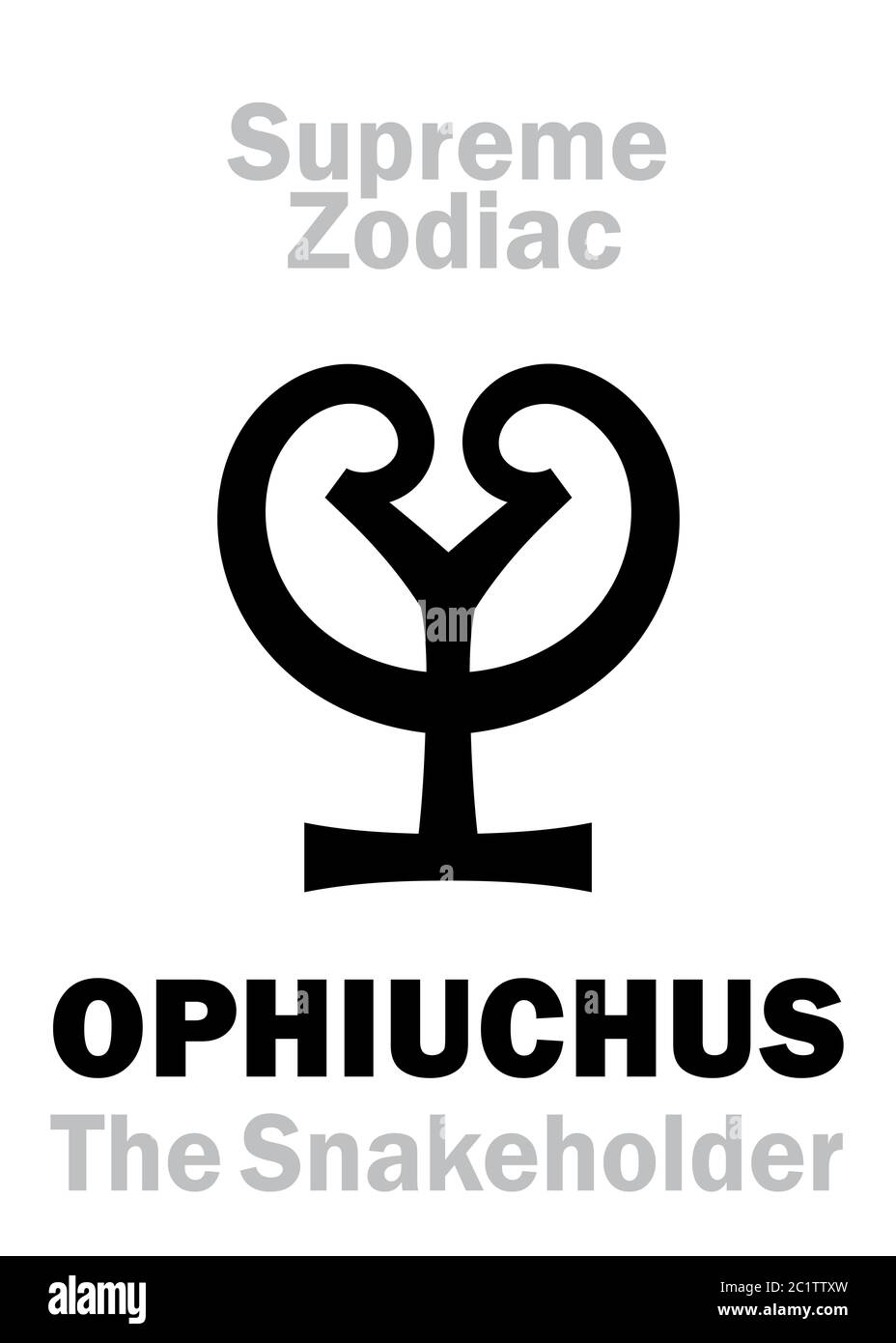 Astrologie: Zodiac suprême: OPHIUCHUS (le porte-nacassant), XIII signe de Zodiac Banque D'Images