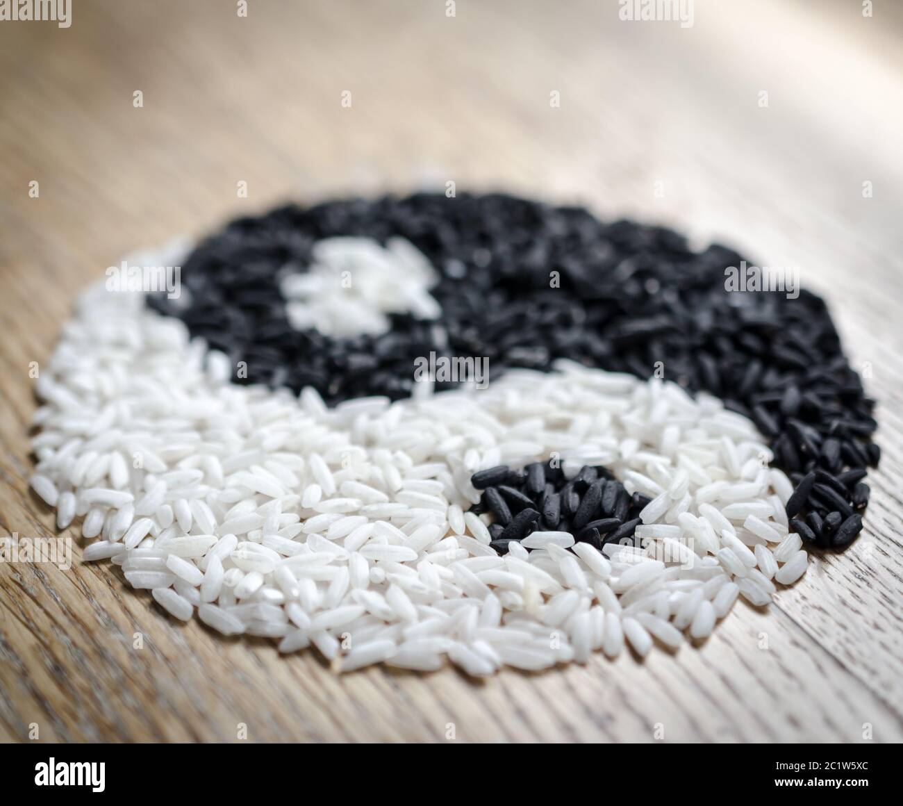 Yin Yang de riz Banque D'Images
