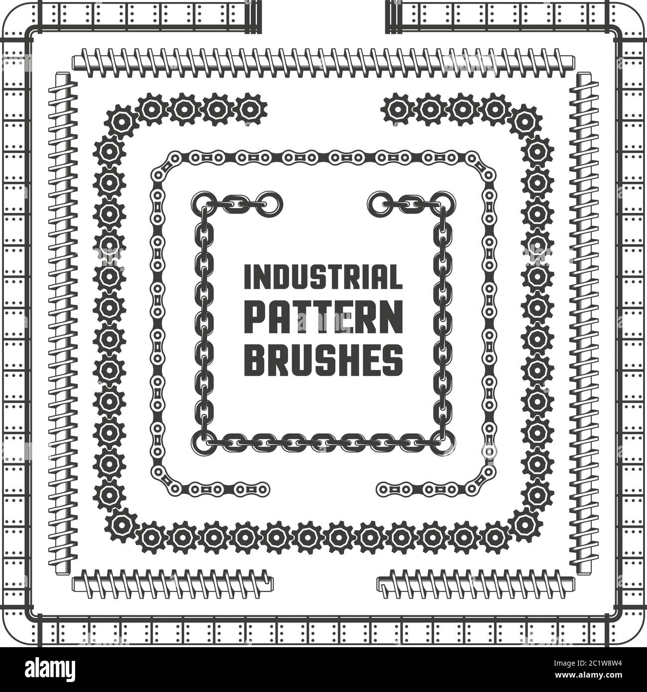 Brosses industrielles Illustration de Vecteur