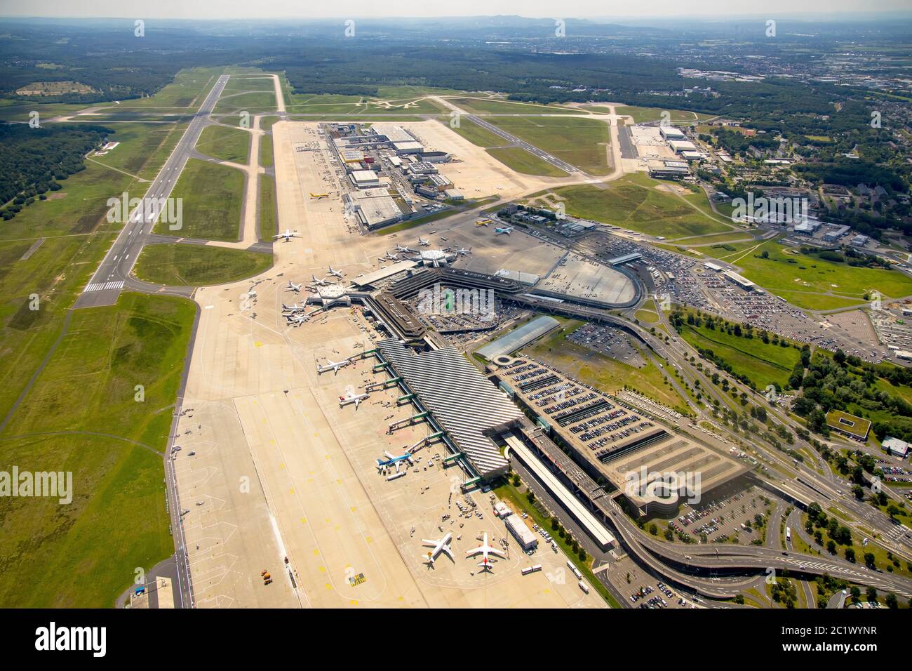 Aéroport de Cologne Bonn, 05.06.2020, vue aérienne, Allemagne, Rhénanie-du-Nord-Westphalie, Basse-Rhin, Cologne Banque D'Images