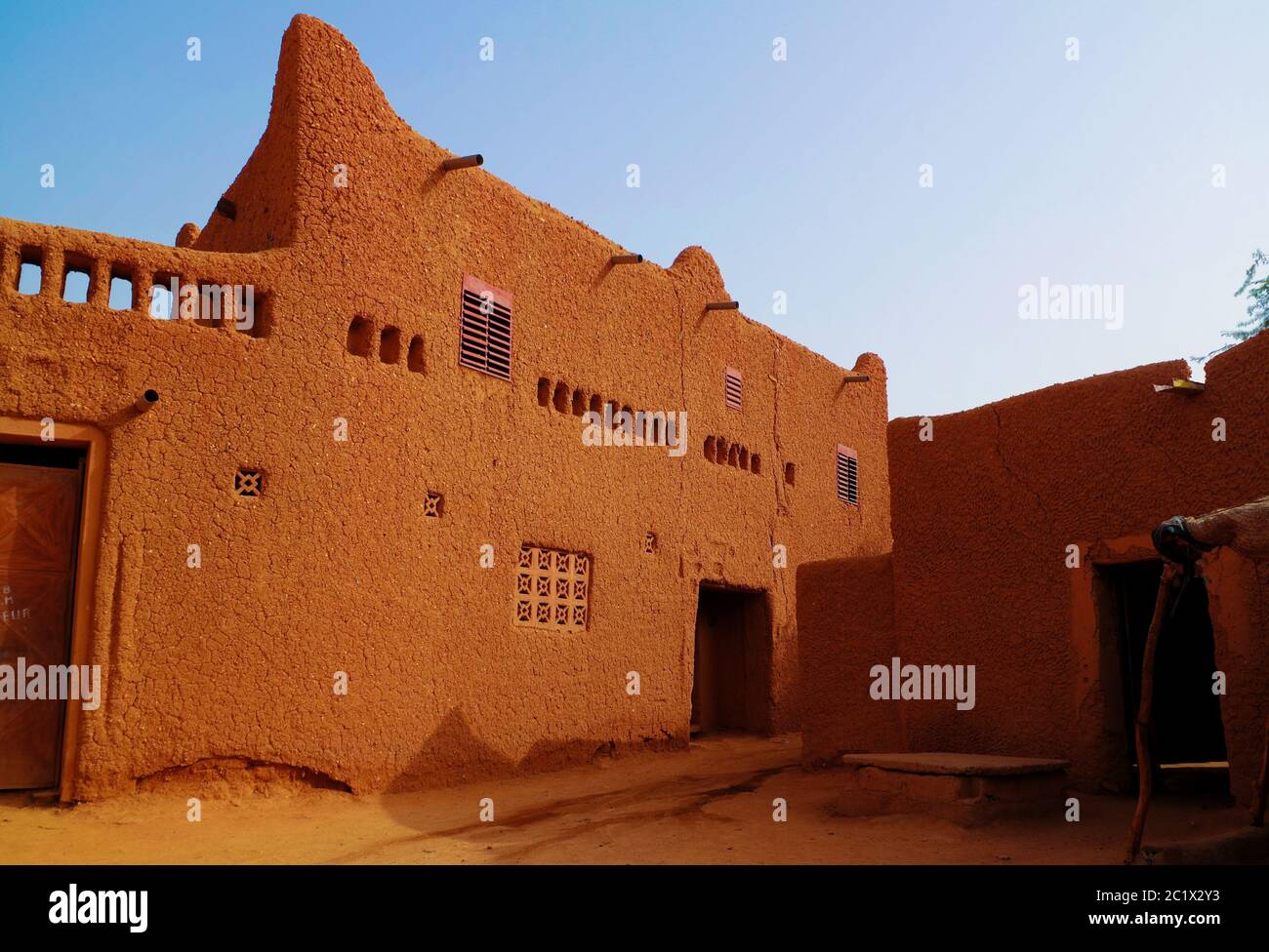 Dans les rues de la vieille ville d'Agadez, au Niger Banque D'Images